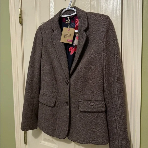 Joules Agatha Blazer with Floral Lining - Picture 8 of 16